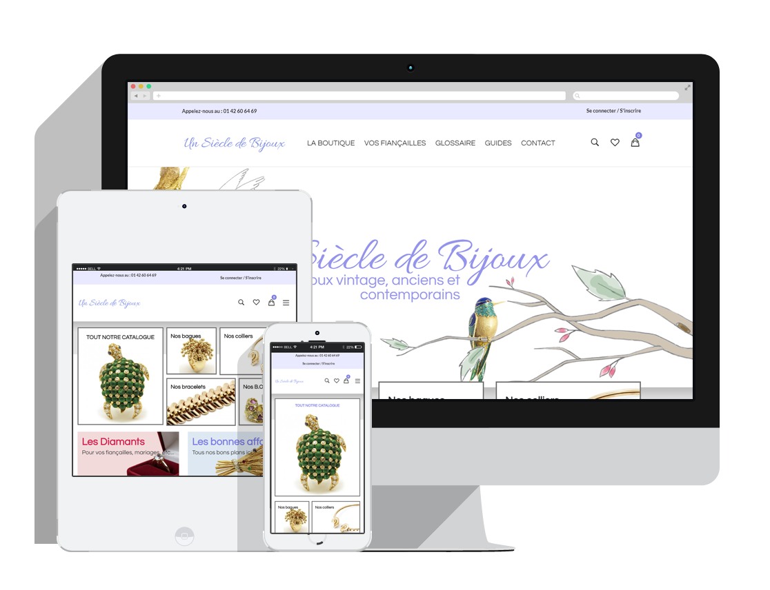 Site e-commerce de bijoux prestashop