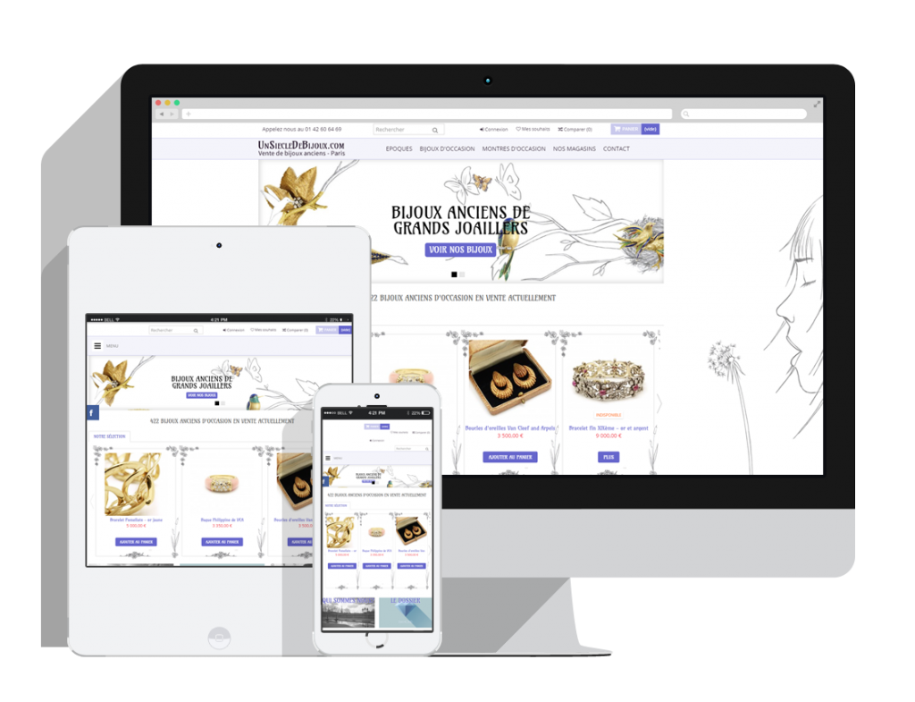 site ecommerce un siecle de bijoux
